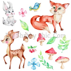 Waterglijbaan stickers shabby chique meubels Afbeelding Transfer Vintage antieke home craft label ambachten scrapbooking kaart maken diy bos dieren