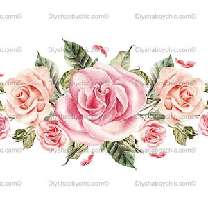 Waterslide Decals Shabby Chic Furniture Image Transfer Vintage Antique Home Craft Label Crafts Scrapbooking Card Making DIY Florist Rose