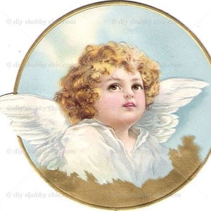 Waterslide Decals Shabby Chic Furniture Image Transfer vintage Antique Home Craft Label Crafts Scrapbooking Card Making DIY Angel Face
