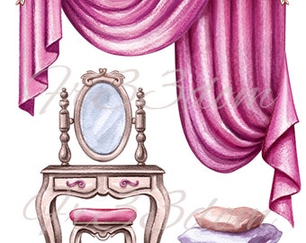 Waterslide Decals, Diy Shabby Chic, Furniture Transfer, Vintage Image Transfer, Antique Home Craft 324 Dressing Room