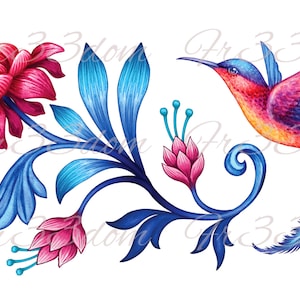 Waterslide decalques shabby chique móveis transferência de imagem vintage antigo casa artesanato etiqueta artesanato scrapbooking cartão fazendo flores de beija-flor