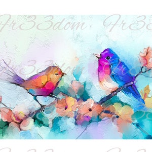 Waterslide Decals Shabby Chic Furniture Image Transfer vintage Antique Home Craft Label Crafts Scrapbooking Card Making DIY Pastel Birds