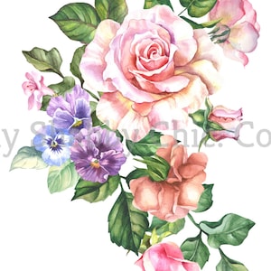 Geschnitten und Stick Klar weiß Möbel Wand Selbstklebende Aufkleber Vinyl Perlmutt Bastelpapier Bunte Rosen