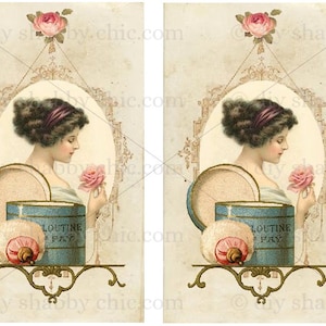 Waterslide Decals Shabby Chic Furniture Image Transfer Vintage Antique Home Craft Label Crafts Scrapbooking Card Making DIY Prettylady