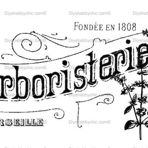 Waterslide Decals Shabby Chic Furniture Image Transfer vintage Antique Home Craft Label Crafts Scrapbooking Card Making DIY Herbs
