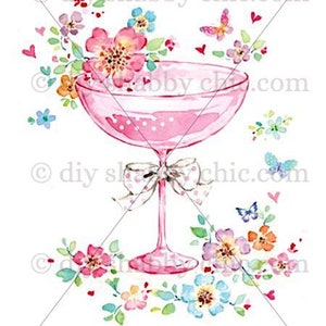 Waterslide Decals Shabby Chic Furniture Image Transfer vintage Antique Home Craft Label Crafts Scrapbooking Card Making DIY Cocktail