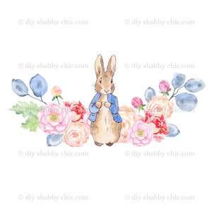Waterglijbaan stickers shabby chique meubels beeld transfer ART vintage antieke home craft label ambachten scrapbooking kaart maken diy peter konijn
