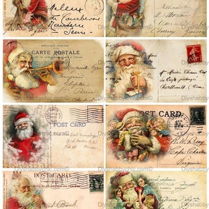 Waterslide Stickers Shabby Chic Furniture Image Transfer Vintage Antique Home Craft Label Crafts Scrapbooking Card Making DIY Santapost