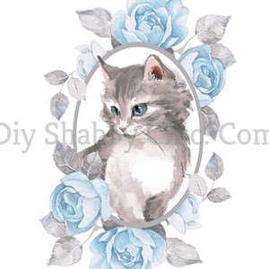 Calcomanías de tobogán Decales Shabby Muebles Chic Transferencia vintage antigua casa artesanía artesanías scrapbooking tarjeta haciendo mirada de gato DIY