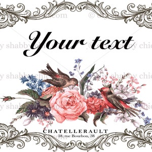 Waterslide Decals Shabby Chic Furniture Image Transfer Vintage Antique Home Craft Label Crafts Scrapbooking Card Making DIY Blank5