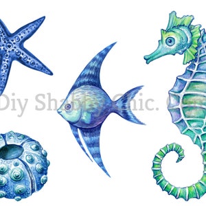 Waterglijbaan stickers shabby chique meubels afbeelding transfer vintage antieke home craft label scrapbooking kaart maken diy blauwe vis