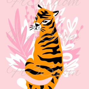 Schneiden & Kleben, Selbstklebende Aufkleber, Möbel, Wandaufkleber, klar, Transfer, Kunst, Collage, Mixed Media, Kinder Aufkleber, 150 Pink Tiger