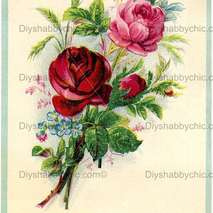 Waterslide Stickers Shabby Chic Furniture Image Transfer Vintage Antique Home Craft Label Crafts Scrapbooking Card Making DIY Rose Flowers