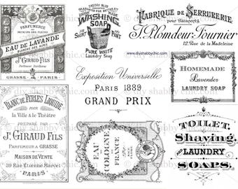 Meubles maison décalcomanies shabby chic français transfert d’image vintage typographie signe annonces label script art artisanat scrapbooking carte making diy