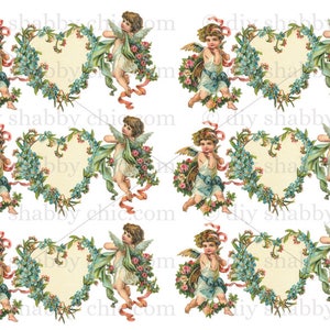 Waterslide Decals Shabby Chic Furniture Image Transfer Vintage Antique Home Craft Label Crafts Scrapbooking Card Making DIY Cherubs