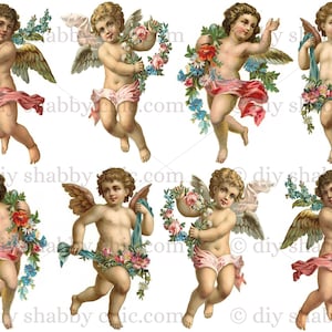 Decalques para móveis, transferência de imagem francesa chique, vintage, anjo, cupido, querubim, faça você mesmo, casa, artesanato, etiqueta, artesanato, scrapbooking, fabricação de cartões