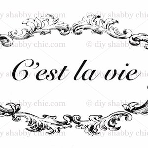 Waterslide Stickers Shabby Chic Furniture Image Transfer Vintage Antique Home Craft Label Crafts Scrapbooking Card Making DIY Cestlavie