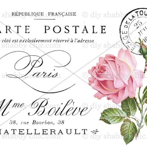 Waterslide Decals Shabby Chic Furniture Image Transfer Vintage Antique Home Craft Label Crafts Scrapbooking Card Making DIY Cartepostal