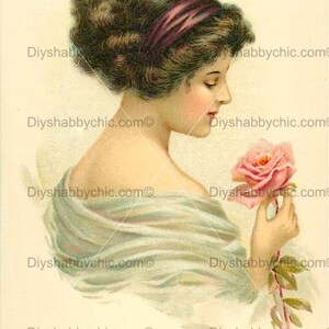 Waterslide Stickers Shabby Chic Furniture Image Transfer Vintage Antique Home Craft Label Crafts Scrapbooking Card Making DIY Sweet Rose