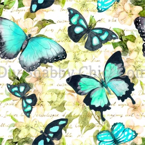 Tobogán de agua Calcomanías Shabby Chic Muebles Transferencia de imágenes Vintage Antique Home Craft Etiqueta Scrapbooking Card Making DIY Butterfly Pattern