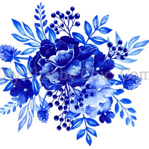 Waterslide decalques shabby chique móveis transferência de imagem vintage antigo casa artesanato etiqueta artesanato scrapbooking cartão fazendo diy azul botânico