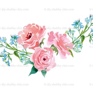 Waterslide Decals Shabby Chic Image Transfer vintage Antique Home Craft Label Crafts Scrapbooking Card Making DIY Forget Me Not Flower
