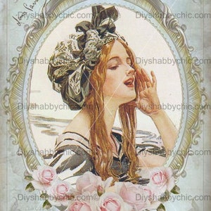 Waterslide Decals Shabby Chic Furniture Image Transfer vintage Antique Home Craft Label Crafts Scrapbooking Card Making DIY Le Parfume