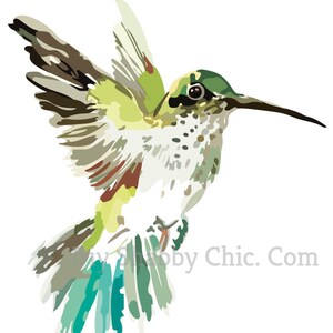 Toboggan Décalcomanies Shabby Chic Meubles Transfert d’images vintage Artisanat Artisanat Scrapbooking Card Making DIY Hummingbird Landing