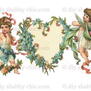 Waterslide Stickers Shabby Chic Furniture Image Transfer Vintage Antique Home Craft Label Crafts Scrapbooking Card Making DIY Cupidheart