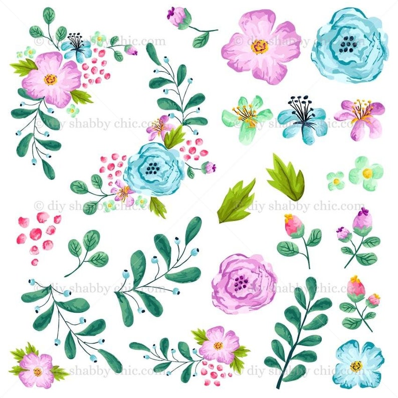 Furniture Decals Shabby Chic French Image Transfer Flower Etsy