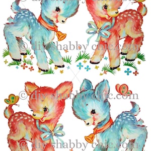 Meuble eau slide decals shabby chic français image transfert étiquettes arts artisanat scrapbooking carte faisant upcycling childrens cerf chambre d’enfant