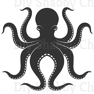 Wasserschiebebilder Abziehbilder, Diy Shabby Chic, Möbel Transfer, Vintage Bild Transfer, Antique Home Craft 52 Black Octopus