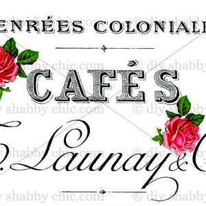 Waterslide Decals Shabby Chic Furniture Image Transfer vintage Antique Home Craft Label Crafts Scrapbooking Card Making DIY Rose Cafe