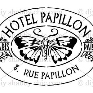 Waterslide Decals Shabby Chic Furniture Image Transfer Vintage Antique Home Craft Label Crafts Scrapbooking Card Making DIY Papillon