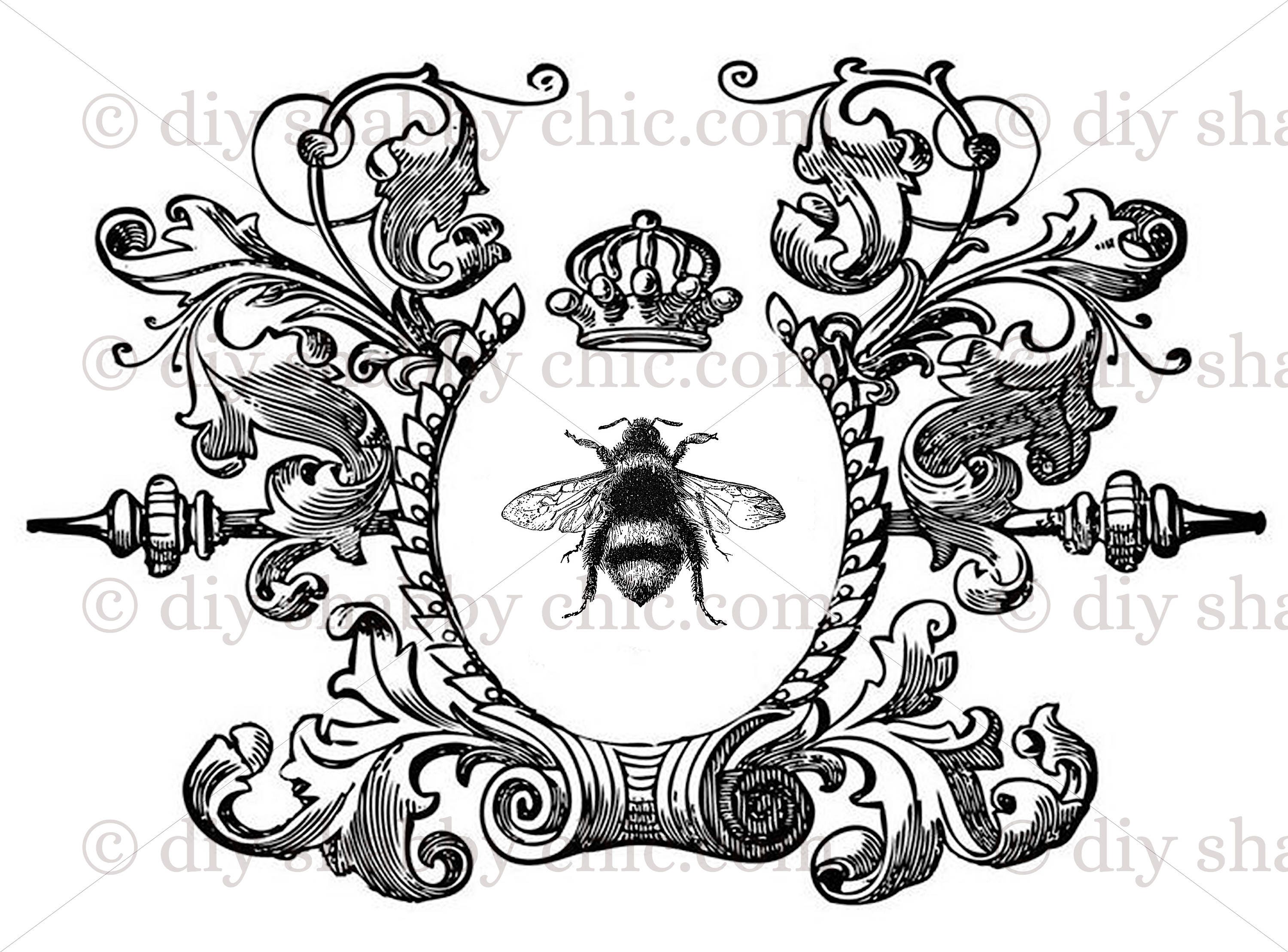 Furniture decals shabby chic french image transfer vintage Etsy