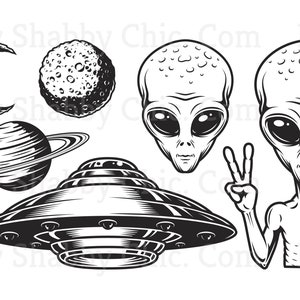 Waterslide Decals Shabby Chic Furniture Image Transfer vintage Antique Home Craft Label Crafts Scrapbooking Card Making DIY Alien