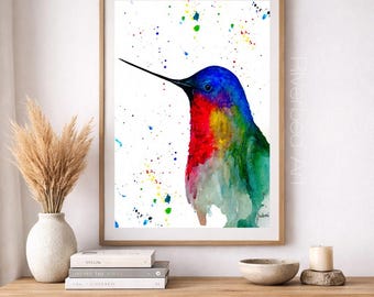 Hummingbird Fine Art Print from Original Watercolor Painting