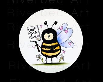 Funny Bee Sticker – Waterproof Vinyl Laptop Decal, Sarcastic Gift