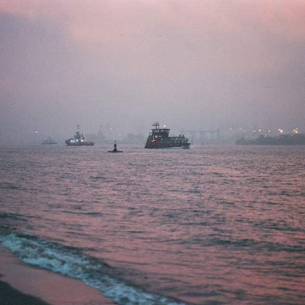 Postkarte Elbe, Offsetdruck, analoge Fotografie, by Minnie Voss, Hamburg, Geburtstagskarte, Glückwunschkarte