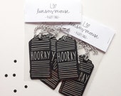 SALE > Black and silver scalloped edge gift tags - Hooray