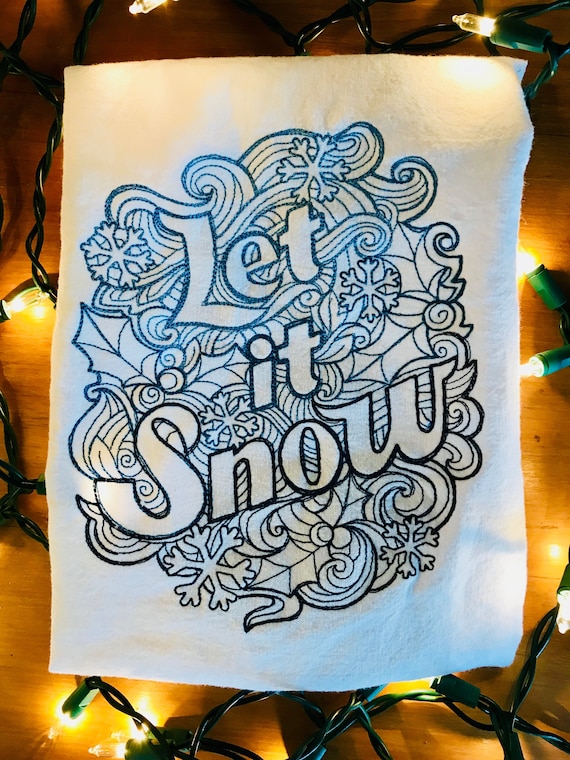 Snowflakes Dish Flour Sack Kitchen Towel
