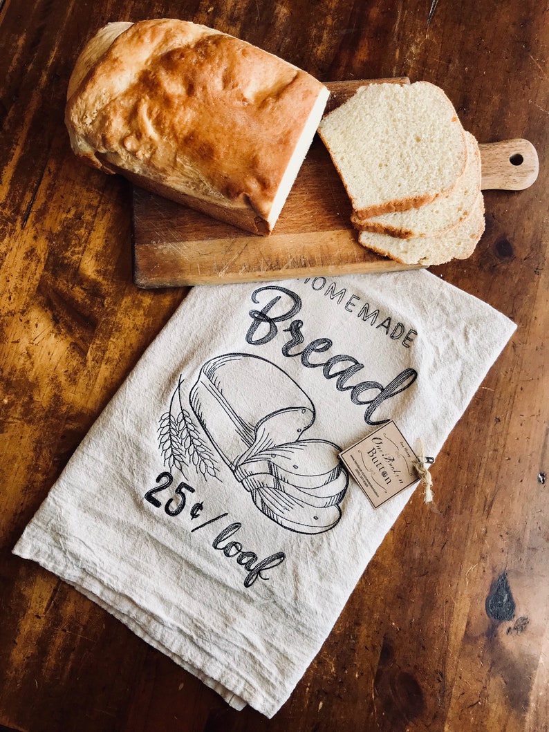 Homemade Bread Kitchen Towel Fresh Bread Kitchen Towel Bread Etsy