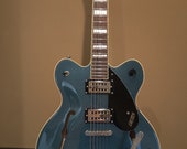 Gretsch Streamliner G2622T w Bigsby Tremolo System Beautiful Unique Gunmetal Blue Blast Personalized Laser Engraved Pickbox Free Shippping