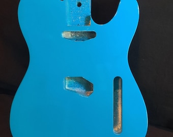 Telecaster Guitar Body by Southwest Acoustics- Ventura Blue