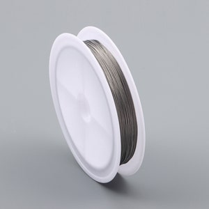 25m Soft Stainless Steel Wire 0.3mm/0.38mm/0.45mm Solid Bare Gauge Tarnish Resistant Steel Craft Wire for DIY Jewelry Making Floral Decor