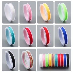 10m 0.8mm Colored Nylon Thread Braided Knotting String Cord, Decoration Rope Cord Twisted String Macrame Lace Thread for DIY Jewelry Making