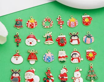 Set Di 6 Ciondoli Natalizi Di Babbo Natale E Pupazzo Di Neve Per Albero Di Natale – Multicolore