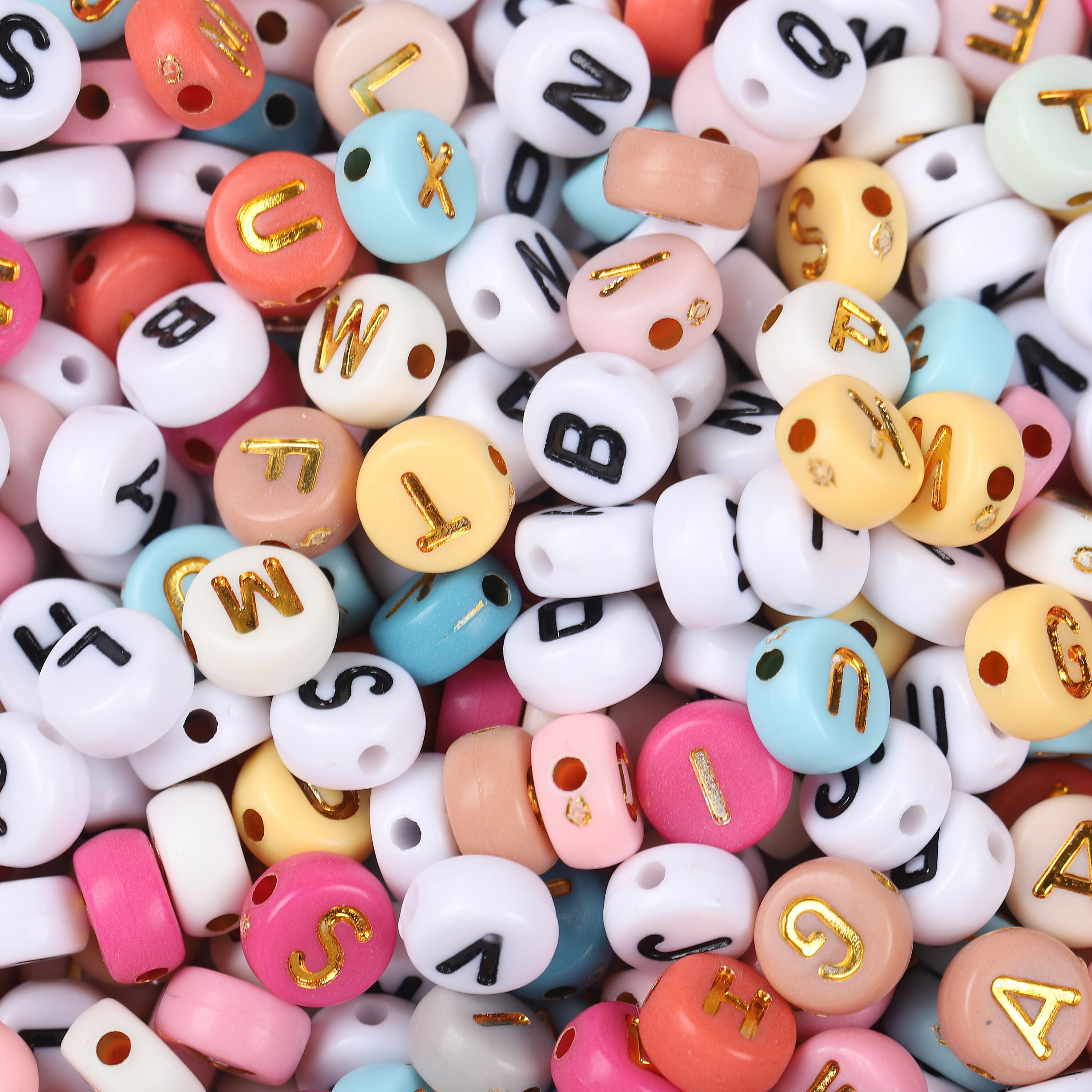 Small Letter Beads Etsy