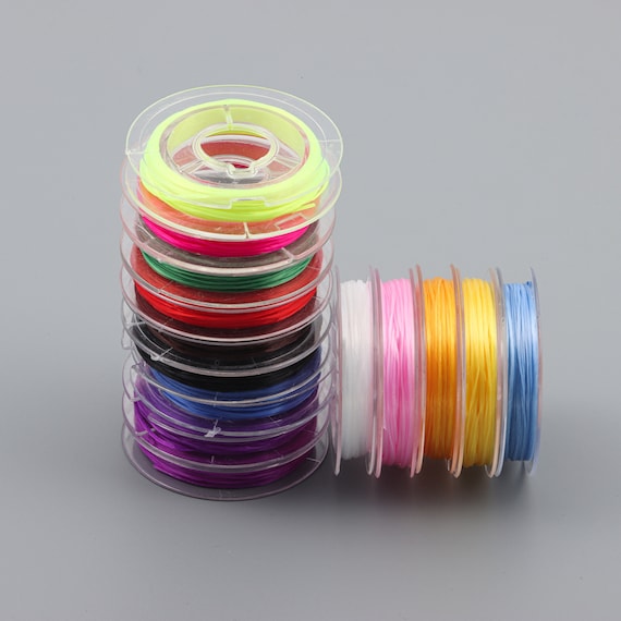 Colored Elastic Beading Cord, Stretchy Jewelry String (0.8mm, 10m)
