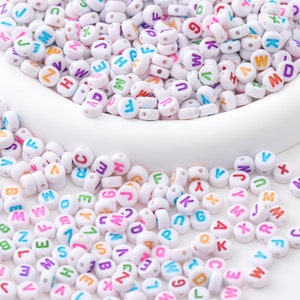 Wholesale 108 Pcs White Cube Silicone Beads Letter Number Square Dice  Alphabet Beads with 2mm Hole Spacer Loose Letter Beads for Bracelet  Necklace Jewelry Making 